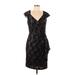 Maggy London Cocktail Dress: Black Brocade Dresses - Women's Size 10