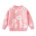 Godderr Girls Soft Sheep Sweater for Kids Toddler 12M-6Y Giraffe Pattern Mink Wool Sweaters Cute and Sweet Pullover Thick Casual Jumper Autumn Winter