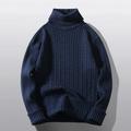 Men Winter Warm Plain Turtleneck Knitted Sweater Pullover Jumper Knitwear