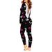 Aayomet Sleepwear Romper For Women Women Casual V Neck Sparkly Jumpsuits Long Sleeve Onesie Loose Rompers Party Clubwear with Belt Black S