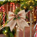 iOPQO Christmas Tree Ornaments Christmas Hanging Ornament Christmas Pendant Bow Tie Snowflake Christmas Bow Christmas Tree Decoration Supplies Christmas Pendant 2Pc Christmas Decor