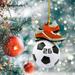 iOPQO Christmas Ball Ornaments Christmas Tree Decorations Acrylic Personalised Christmas Ornaments For Football Players And Football Lovers Ornament Product For Christmas Party Decorations