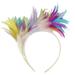2DXuixsh Head Band Mens Fascinator Feathers Headband for Women Kentucky Derby Wedding Party Headwear Bow Headband Adult Headbands for Women White One Size