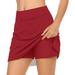 knqrhpse Mini Skirt Casual Dresses Skirts for Women Casual Dress Womens Casual Solid Tennis Skirt Yoga Sport Active Skirt Shorts Skirt Womens Dresses Red Dress Xl