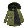 Aayomet Coats For Women Fashion Women s Shawl Collar Single Winter Long Belted Coat Army Green S