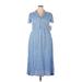 Lush Casual Dress - Shirtdress: Blue Dresses - New - Women's Size X-Large