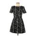 French Connection Casual Dress: Black Baroque Print Dresses - Women's Size 6