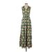 LC Lauren Conrad Casual Dress - Maxi: Green Tortoise Dresses - Women's Size Small