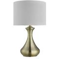 Searchlight Touch Table Lamps Lamp - Antique Brass and Fabric Shade