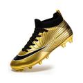 (Gold, 39) Kids Adult Football Boots TF Training Shoes