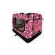 (Pink Camo, Large) HugglePets Fabric Dog Crate, Mat & Treat Food Bag