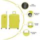 (LARGE 28'' YELLOW) Hard Shell Suitcase 4 Spinner Wheels ABS Trolley