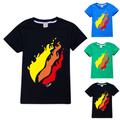 (9-10 Years, Black) PRESTONPLAYZ Kids Children Boy Girl Casual Blouse Summer Tee Top Short Sleeve Round Neck T-Shirt