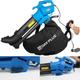 Garden Vacuum and Blower Shredder 3 in 1 3500W Powerful Electric Leaf Blower 35L Collection Bag 10:1 Shredding Ratio Telescopic Tube 10m Cable Strap