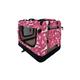 (Pink Camo, X Large) HugglePets Fabric Dog Crate, Mat & Treat Food Bag