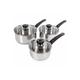 Morphy Richards 970003 Equip 3 Piece Pan Set - Stainless Steel