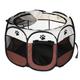 (Brown) Pet Cage Kennel Soft Fabric Dog Playpen Cage