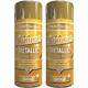 2 x 200ml Shimmering Metallic Gold Spray Paint Matt Gloss Wood Metal