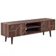 Beliani Modern Tv Stand Dark Wood Franklin