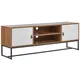 Beliani Tv Stand Light Wood With White Nueva