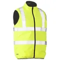 Bisley Workwear Taped Hi Vis Reversible Puffer Vest Yellow M