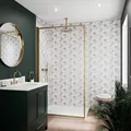 Stylepanel Gloss Grey Escallop Acrylic Bathroom Decorative Panel (H)2400mm (W)896mm