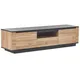 Beliani Tv Stand Light Wood And Black Billings