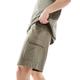 New look cargo jersey short in dark khaki-Green