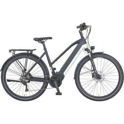 E-Bike PROPHETE "Entdecker 5.0" E-Bikes Gr. 52cm, 28 Zoll (71,12cm), schwarz (schwarz-silber) Pedelec, Elektrofahrrad für Damen