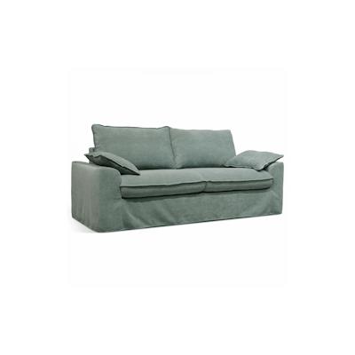 Oviala Business Sofa aus Strukturstoff 3-Sitzer grün-grau