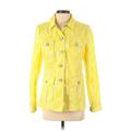 CAbi Jacket: Yellow Floral Motif Jackets & Outerwear - Women's Size Small