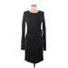 Express Casual Dress - Sweater Dress: Black Marled Dresses - New - Women's Size Medium