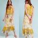 Anthropologie Dresses | Anthropologie One September Paradiso Koi Fish Embroidered Maxi Dress Xs | Color: Yellow | Size: Xs
