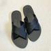 Vans Shoes | Nwob Vans Black Leather Cross Strap Slide Sandal | Color: Black | Size: 9