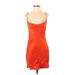 Zara Cocktail Dress - Mini: Orange Dresses - Women's Size Small