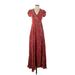 Free People Casual Dress - Maxi: Burgundy Dresses - Women's Size X-Small