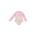 Little Me One Piece Swimsuit: Pink Tie-dye Sporting & Activewear - Size 18 Month