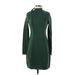 Wild Fable Casual Dress - Sweater Dress: Green Solid Dresses - Women's Size Small