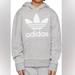 Adidas Shirts & Tops | Adidas Originals Trefoil Graphic Hoodie | Color: Gray/White | Size: Mb