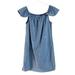 J. Crew Dresses | J Crew Factory Chambray Off Shoulder Mini Dress Blue Coastal Western Women’s 2 | Color: Blue | Size: 2