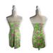 Lilly Pulitzer Dresses | Lilly Pulitzer Petula Green Pink Seahorse Strapless Dress Size Xs | Color: Green/Pink | Size: Xs