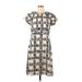 Tory Burch Casual Dress: Ivory Jacquard Dresses - Women's Size 12