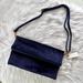 Anthropologie Bags | Anthropologie Navy Blue Velvet Foldover Clutch Shoulder Bag | Color: Blue | Size: Os