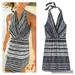 Athleta Dresses | Athleta Go Anywhere Navy Blue Striped Halter Dress 10 | Color: Blue | Size: 10