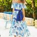 Lilly Pulitzer Dresses | Nwot Lilly Pulitzer Sona Midi Dress Small Maxi Off Shoulder Dress Easter | Color: Blue/White | Size: S