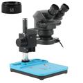 Microscope Accessories Kit Industrial Lab 7X-50X Continuous Zoom Stereo Microscope Binocular Microscope + 0.5X 1.0X 0.7X 1.5X 2.0X Auxiliary Objective Lens Microscope Slides (Size : With 0.7x)
