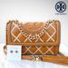 Tory Burch Bags | Auth Nwt Tory Burch Fleming Pop Quilt Shoulder Bag Canoli & Kira Studs Pricefirm | Color: Tan | Size: Os