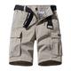 IJNHYTG Shorts Summer Tactical Running Cargo Shorts Men Cotton Outdoor Sport Quick Dry Casual Shorts Men Loose Shorts Men (Color : Khaki, Size : 5.5 UK)