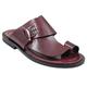 IJNHYTG Sandal Summer Men Sandals Beach Retro Rome Sandals Men's Handmade Sewing Push Toe Sandals Male Outdoor Casual Shoes Big Size (Color : Wine red, Size : 8.5 UK)