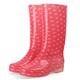 IJNHYTG rubbers Rain Boots Women Waterproof Galoshes Non-slip Wear-resistant Warm Rubber Boots Female Fashion Print Water Shoes Hunter Wellies (Size : 5.5 UK)